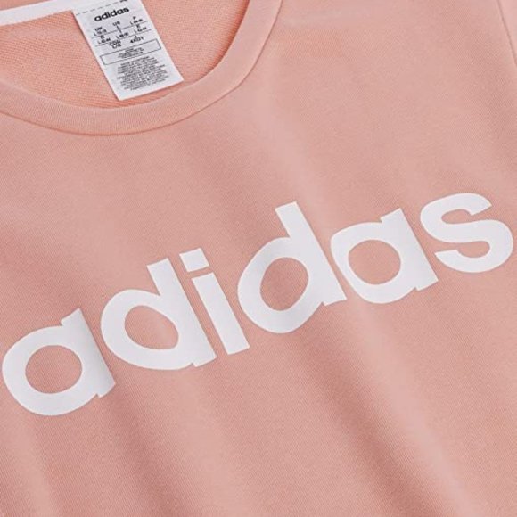 🆕adidas Women's Favorites Sweatshirt, SM and MD - Glory Pink/White, Brand NEW - Picture 3 of 6